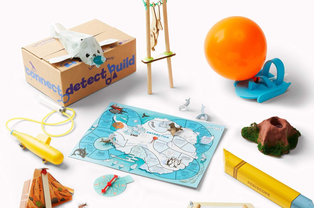 Picture of the activities you get in your first Little Passports Science Junior Box. 